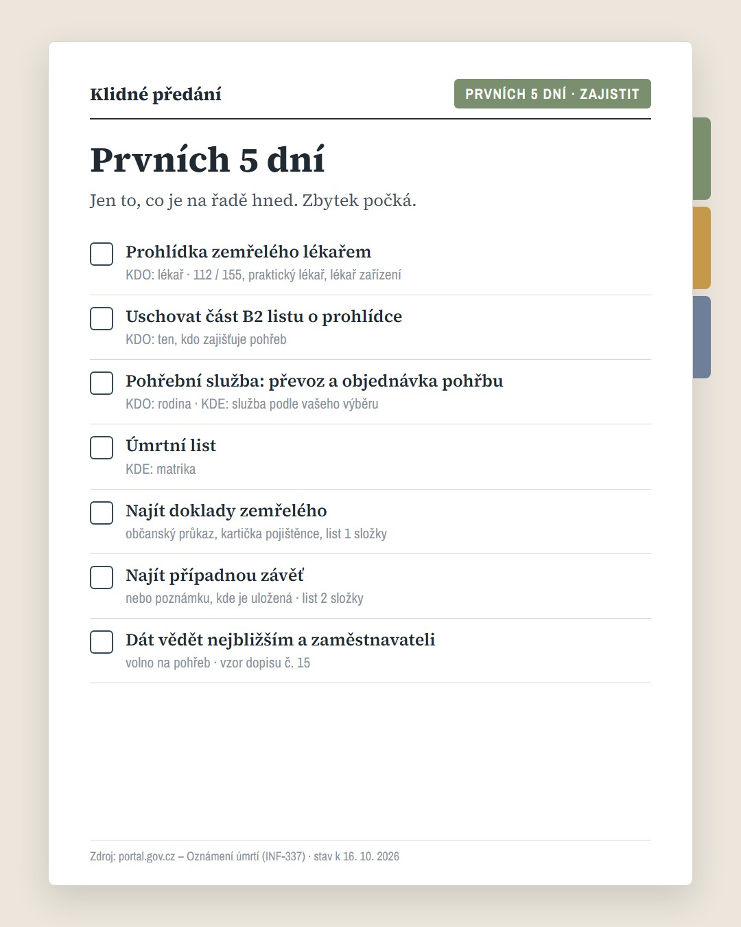 Klidné předání · 3