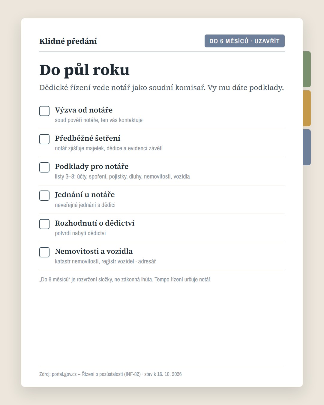 Klidné předání · 5